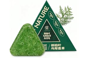 Nature Seven Green Soap Shampoo, Nature Triangle Shampoo Bar, Calming & Strengthens Hair for All Hair Types (A)