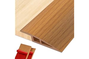 EASEINSTALL Vinyl Floor Transition Strip Door Threshold Self Adhesive 36 inch, Thresholds for Doorways, Edge-Reducer Transition-Strips for Door/Floor (Light Brown)