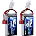 Zeee 2S 1500mAh Lipo Battery 7.4V 60C Soft Pack RC Battery with Deans Plug for FPV Drone Quadcopter Helicopter Airplane RC Boat RC Car RC Models(2 Pack)