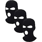 Geyoga 3 Pcs 3 Hole Ski Mask Balaclava Winter Knitted Full Face Cover Ski Mask Outdoor Sports for Men Women