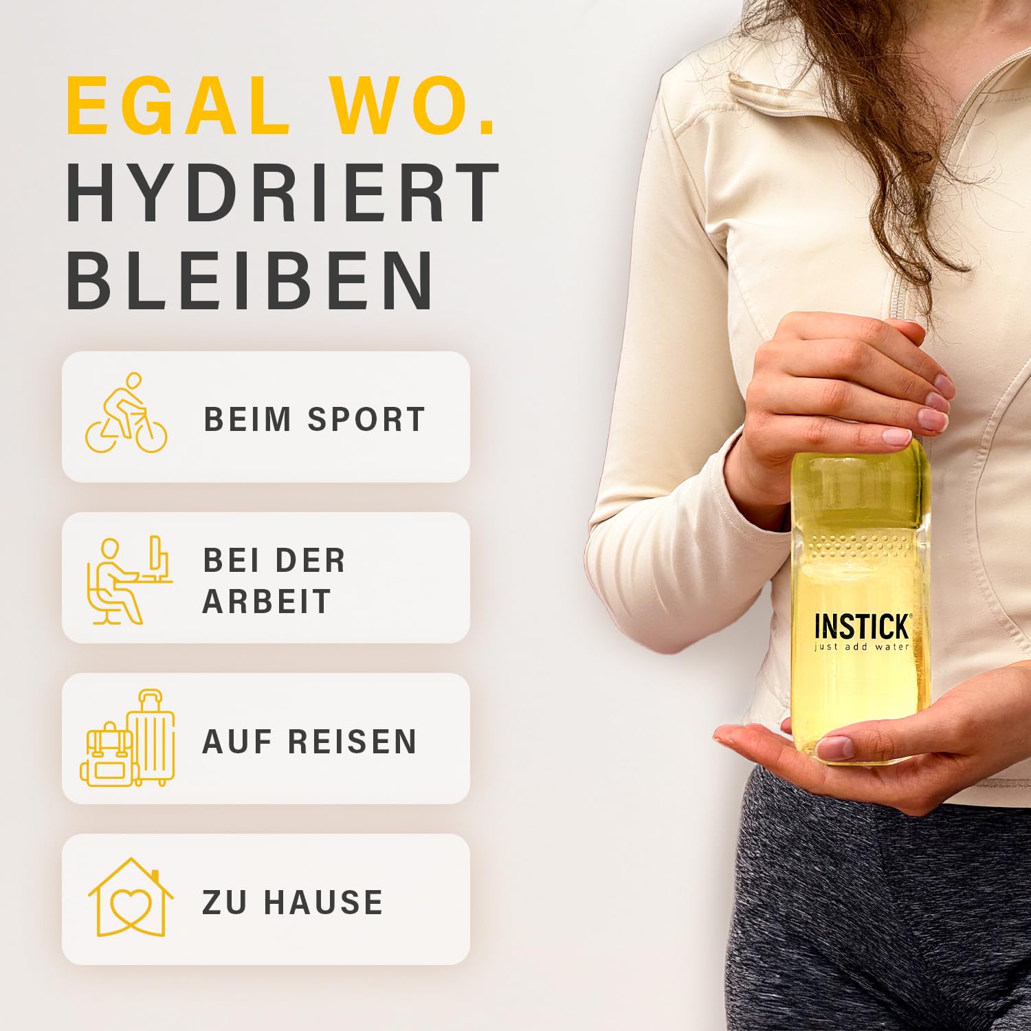 INSTICK Sport Active Citrus – Elektrolyte Pulver, Instant Fitness & Sport Getränk – 12×0,5 L – Zuckerfrei, kalorienarm, mit Vitaminen – vegan 5