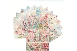 1pc Scrapbooking Paper Pad, Junk Journaling Craft Paper, Assorted Pattern Background Art Origami Cardstock Scrapbook manual l