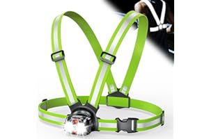 ISEYOU Running Lights for Runners 800LM, 6 Modes Running Light with 45°Adjustable Tilt, IPX5 Waterproof Rechargeable Visibili