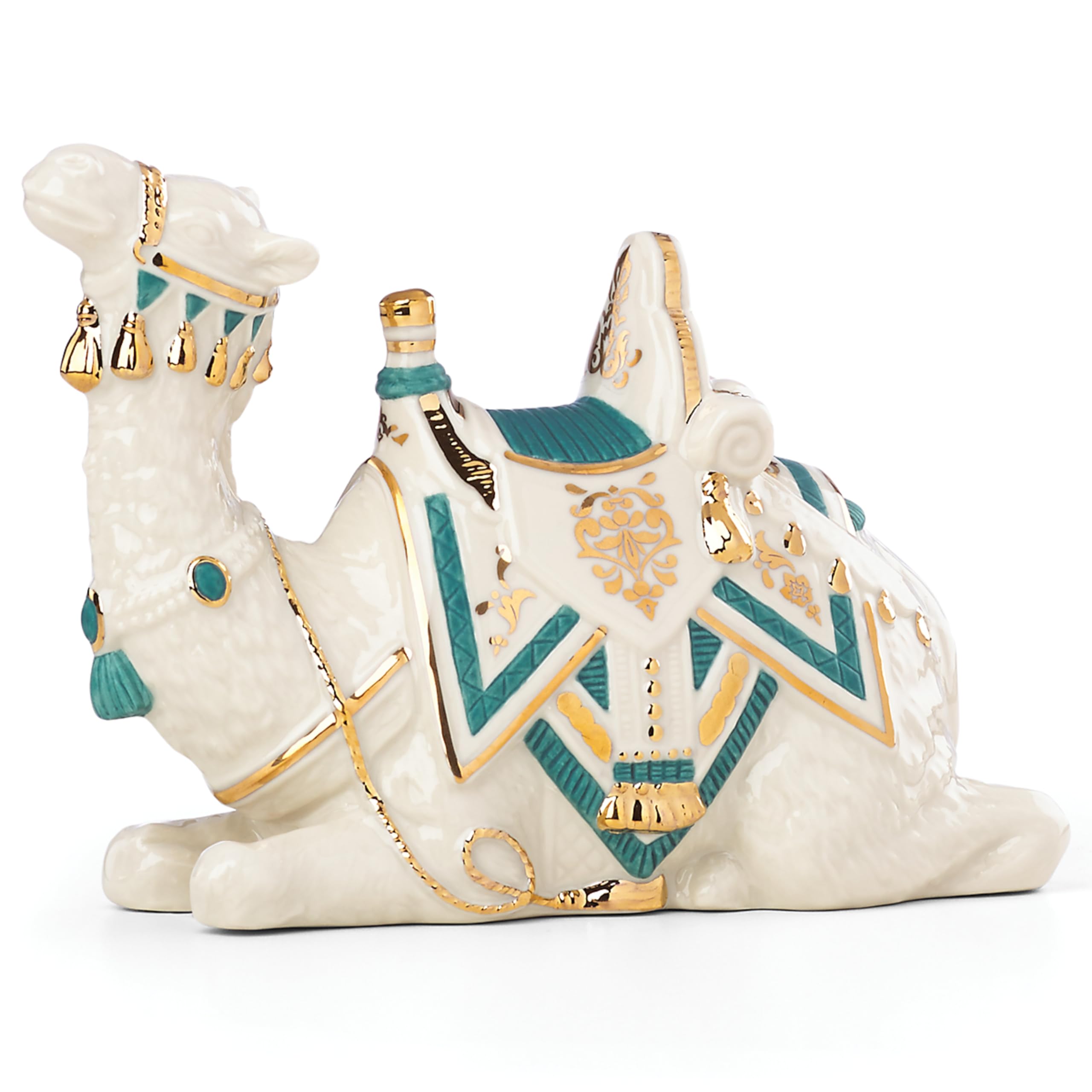 Lenox 869930 First Blessing Nativity Laying Camel, Teal Cloth, Ivory, Navy, Gold — image 1