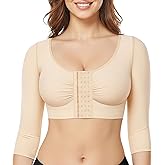 BRABIC Upper Arm Shaper for Women Fajas Post Surgery Compression Sleeves Front Closure Bra Arm Lipo Shapewear Tops