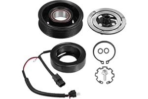 X AUTOHAUX 1 Set AC Compressor Clutch Kit Pulley Coil Auto Repair Compressors Assembly for Honda Civic 2016-2020
