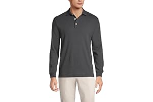 Lands' End Men's Long Sleeve American-Grown Supima Cotton Polo Shirt