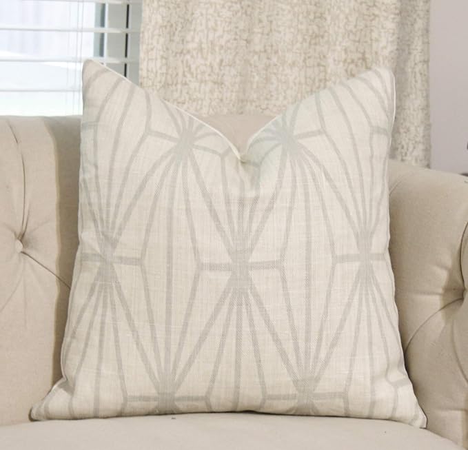 Flowershave357 Kelly Wearstler Katana Funda de almohada color crema y