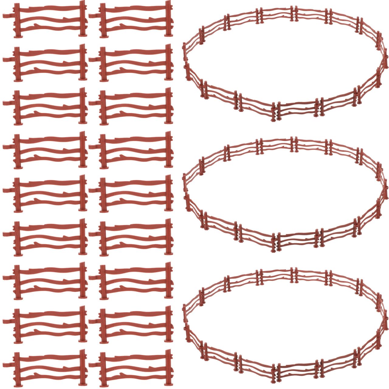 Toyvian Toy Fence Model 3.1 Inch Farm Fence Accessory with Buckle Connection Lightweight Role Play Garden Landscape Decoration