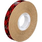 3M Scotch ATG Adhesive Transfer Tape 924, Clear Tape, 1/2 in x 36 yd, 2 mil | 12 Rolls/Carton