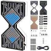 Electronic Hourglass Soldering Project Kit, 1-99 Minute Countdown Timer | Circuit Project with LED Flowing Sand Effect, STEM Electronics Learning Kit for Teens, School, Class Group Activity, Gift