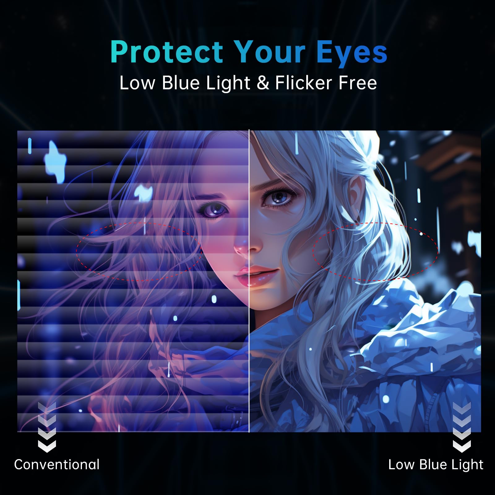 KTC 27'' 2K 170Hz Gaming Monitor - Fast IPS 1ms GTG Pc Monitor with FreeSync G-Sync, HDMI/DP/USB Ports, Height/Tilt/Swivel/Pivot Adjust, 131% sRGB and 97% DCI-P3 Color Gamut for Vertical Monitor