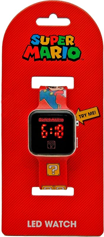 Kids Euroswan- Reloj LED Super Mario, Multicolor (GSM4107)