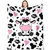 Magrlily Cow Blanket Gifts for Cow Lovers Cows Throw Blanket Cute Cows Bedding Decor Stuff Gifts for Girls Women 50"x40"