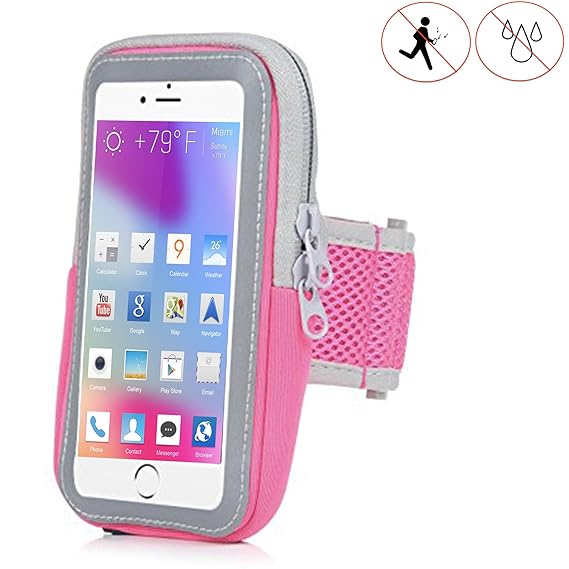 Handy Schutzhülle Tasche | für HAIER L53 | Sport armband zum Laufen, Joggen, Radfahren | SPO-2 Pink