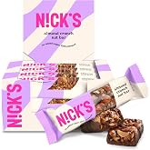 N!CK'S Keto Nut Bar Almond Chocolate, Keto Nut Snack for Sports, Hiking &amp; Outdoor Activities, 1G sugar, 3G net carbs, healthy snack (pack of 12) 40.0 grams