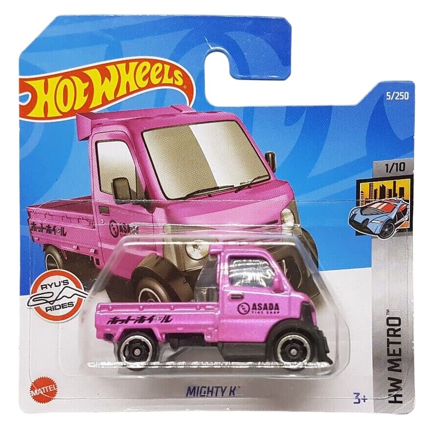 Hot Wheels Mighty K HW Metro 1/10 Car, Pink, Mattel 2022, Toy Car for Kids