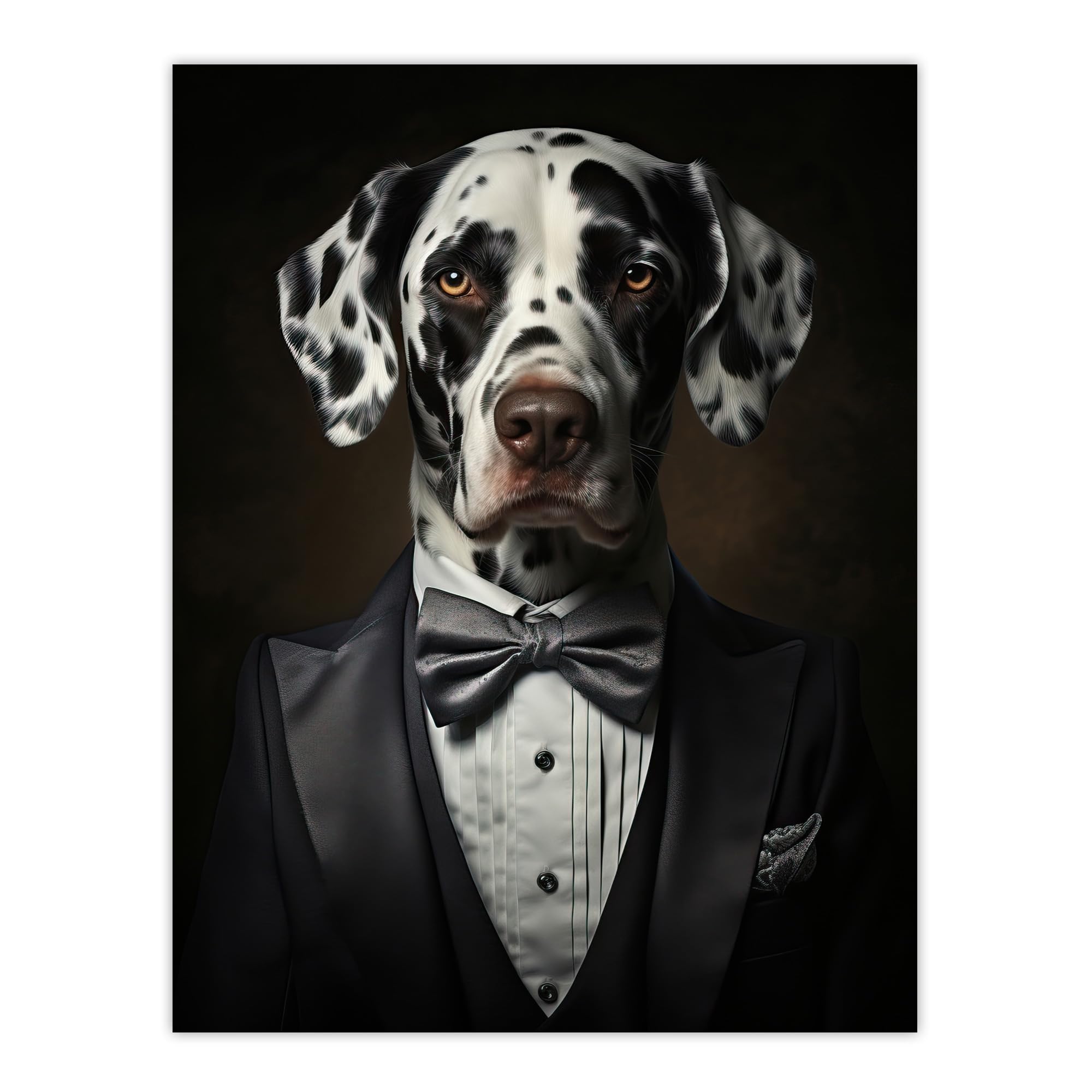 Wee Blue Coo Dalmatian Dinner Jacket Portrait Dog Extra Large XL Wall Art Poster Print