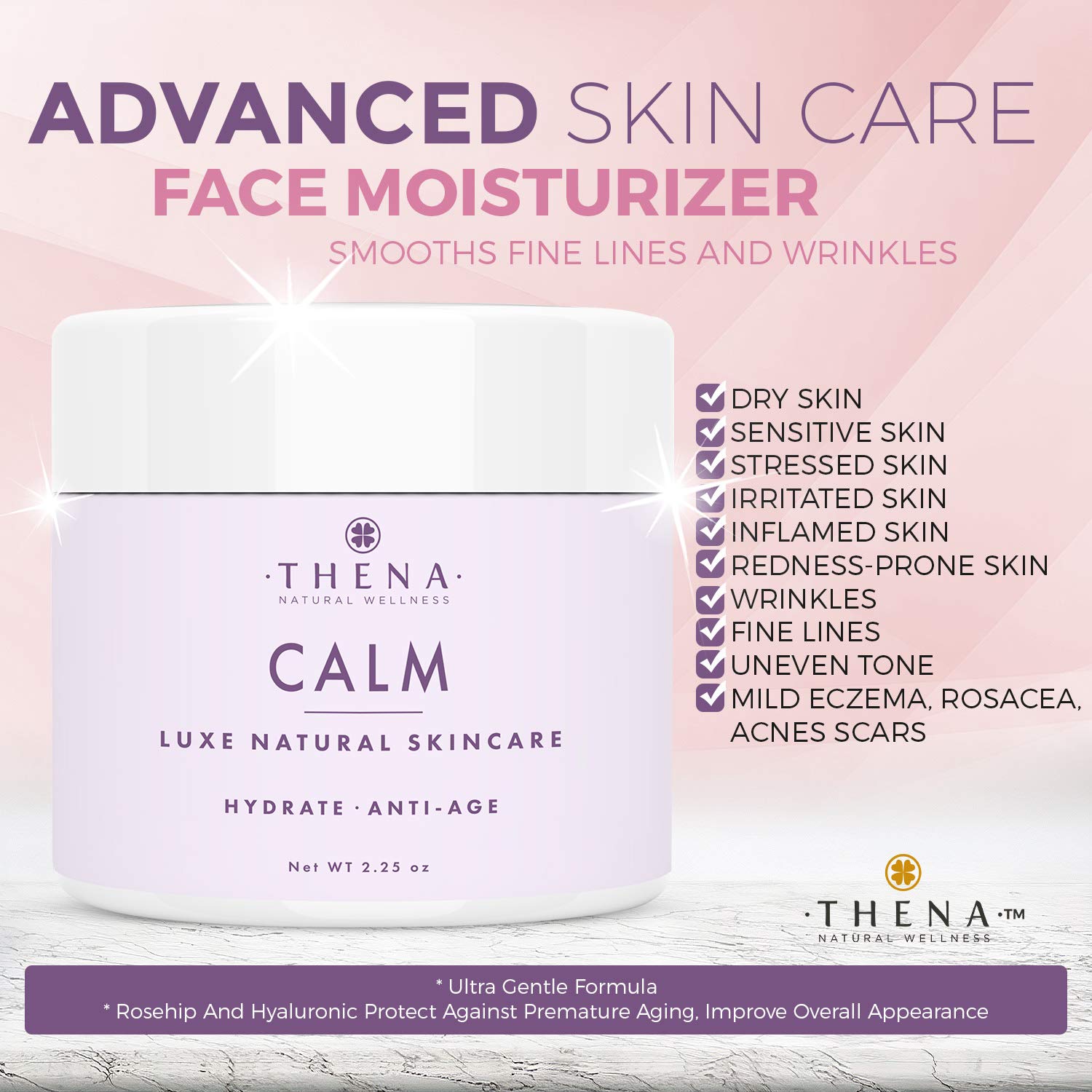 Organic Face Moisturizer Cream Ultra Hydrating Facial Cream With Hyaluronic Acid, Best Natural Anti aging Skin Care Facial Moisturizer For Women Men, Best Moisturizing Face Lotion Dry Combination Skin: Beauty