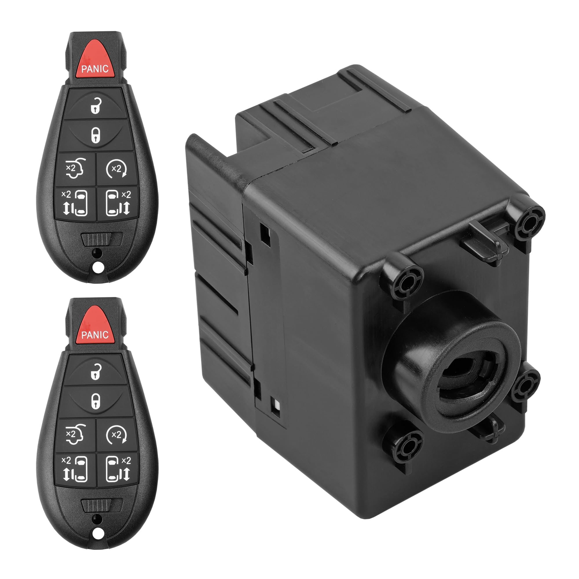 Photo 1 of 601-082 Wireless Ignition Module Switch with Key Fob Fit for Dodge Durango/Grand Caravan/Challenger Jeep Grand Cherokee/Chrysler Town & Country/Ram 1500 2500 3500 4500 5500 Replace# 68105739AC