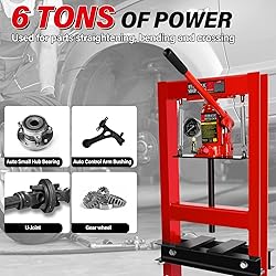 6 Ton Shop Press, H-Frame Garage Floor Adjustable