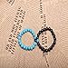 QSKS Couples His and Hers Bracelet Blue Turquoise&Black Agate Beads Distance Bracelet