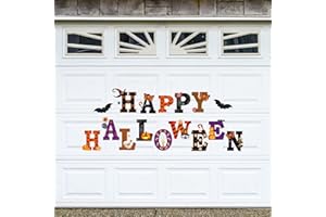 Whaline Happy Halloween Garage Door Magnets Colorful Magnet Decoration Refrigerator Stickers Car Door Decals for Indoor Outdoor Home Decor Halloween Party Supplies, 16Pcs