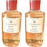 Bath and Body Works Gift Set of of 2 - 10 Fl Oz Shower Gel (Whipped Rose Latte)