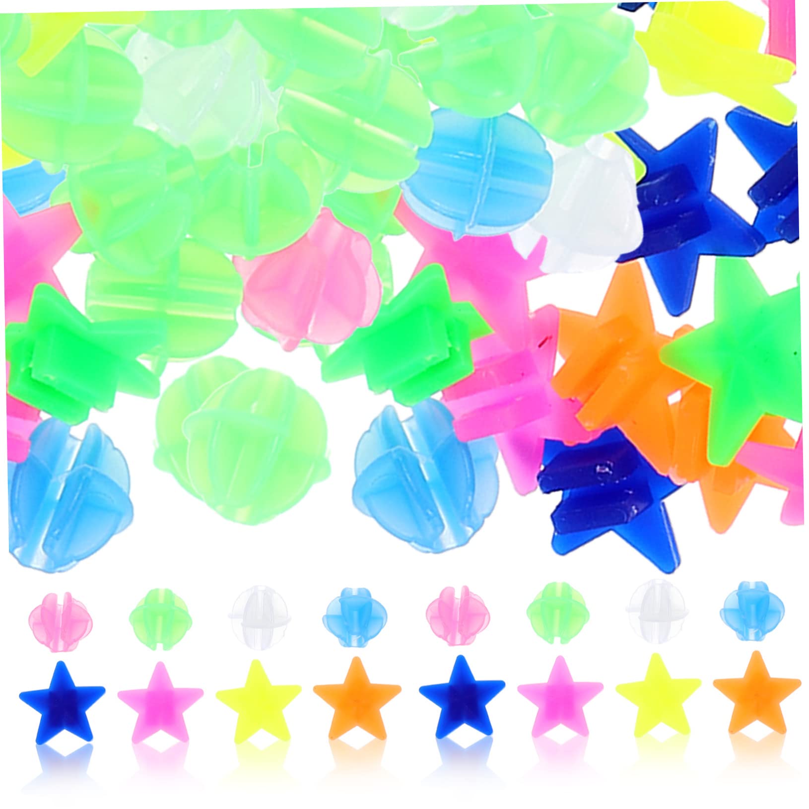 BESPORTBLE Bike Spoke Beads: 72pcs Colorful Bicycle Wheel Spoke, Plastic Spoke Beads Bikes for Girls Kid Bikes, Bike Spoke Decor