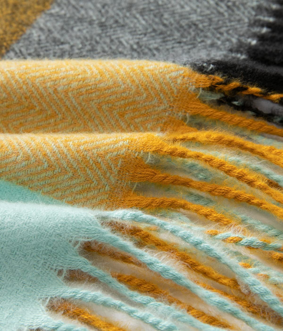 Villand Women's Wool Scarf - Cashmere Feel Winter Checked Scarves for Women, Large Soft Thick Shawls and Wraps with Gift Box