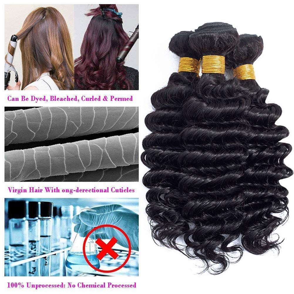 Amazon Com Newness Brazilian Deep Wave Hair 4 Bundles Virgin