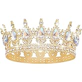 Queen Crown Rhinestone Wedding Crowns and Tiaras for Women Costume Party Hair Accessories Princess Birthday Crown Crystal Bridal Crown (KC Gold & Moonlight Crown)