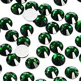 qiipii 400pcs SS30 Emerald Green Nail Rhinestones