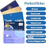 BEHAHAI 10 PCS Plastic Card Holder Clear Horizontal Waterproof ID Badge Card view 4