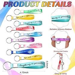 Fumete 24 Pcs Inspirational Keychains Gift for