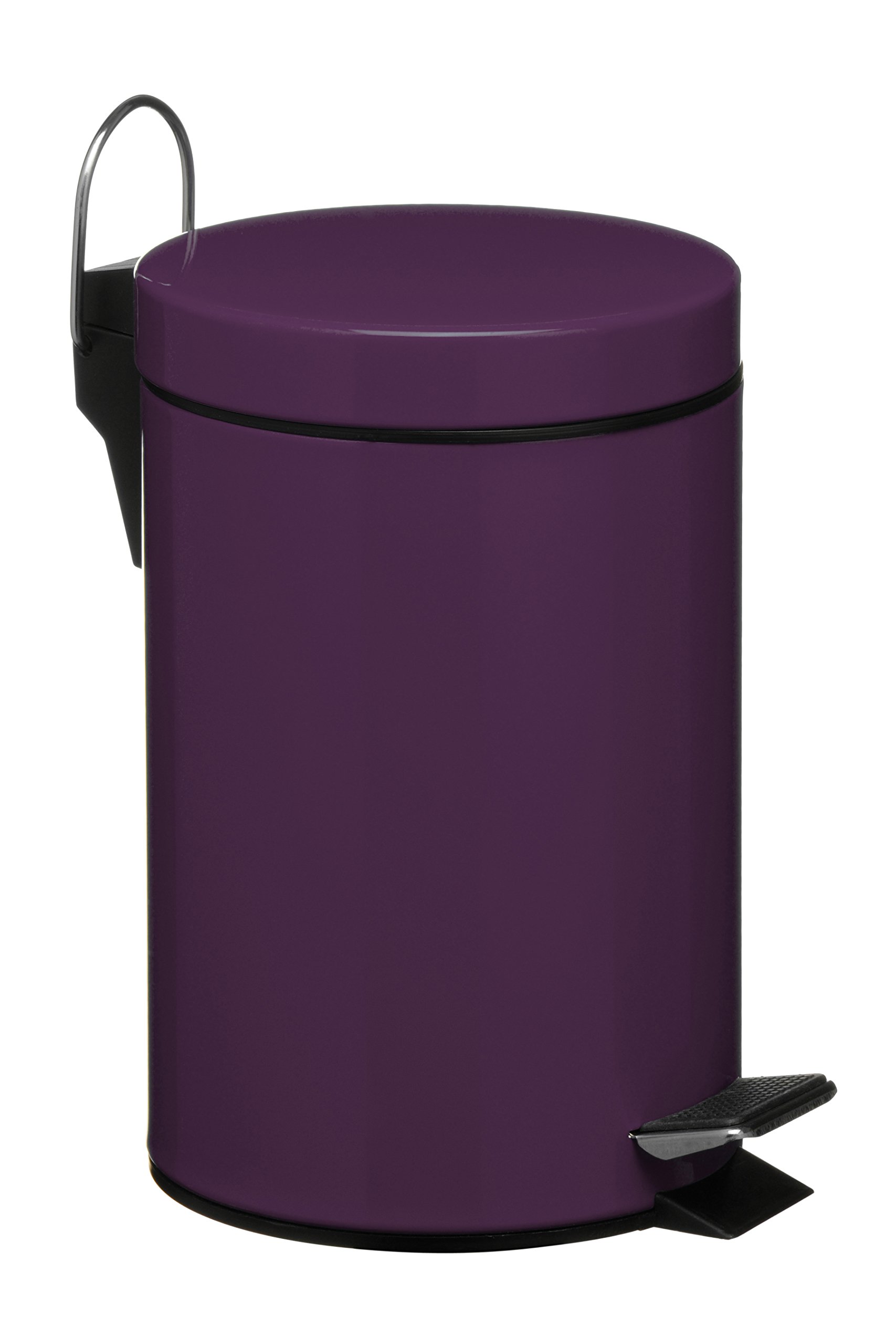 Premier Housewares 3-L Stainless Steel Pedal Bin - Purple