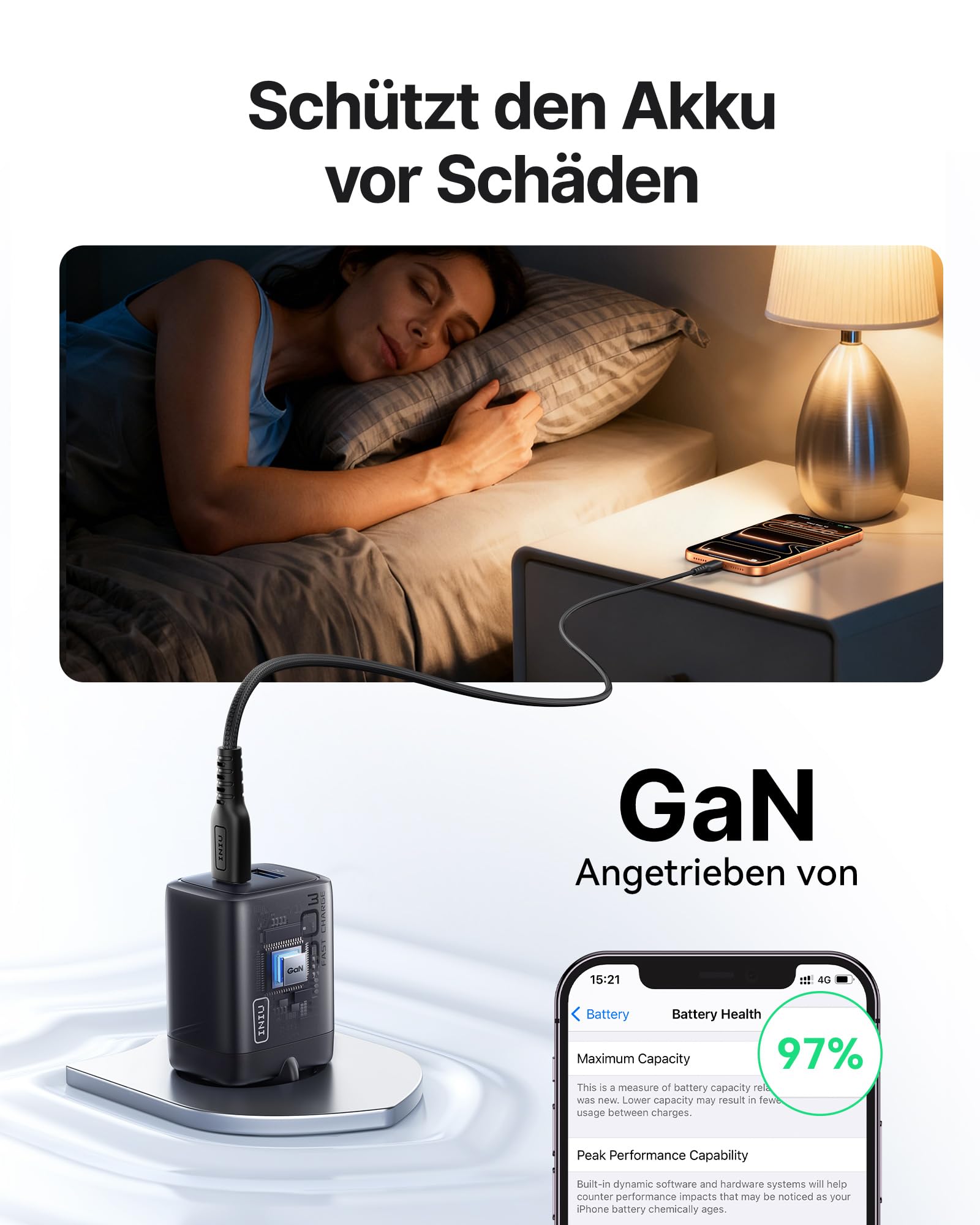 INIU 30W USB C Ladegerät, 2 Stück [USBC + USBA] Schnellladegerät mit Kabel, GaN PD Mehrfach Netzteil, USB C Charger für iPhone 17 16 Pro Max, iPad Pro, MacBook Air, Galaxy S25 S24 Ultra, Google 10 etc 5