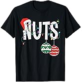 Chest Nuts Christmas Funny Matching Couple Chestnuts Xmas T-Shirt