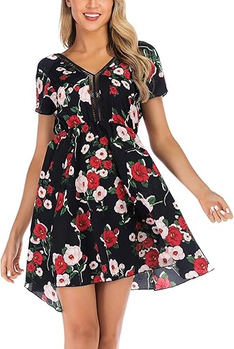 boho floral print dress