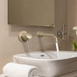 PHASAT Brushed Gold Wall Mounted Basin Tap Hot Cold Mixer PTBB06LG view 9