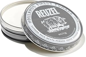 REUZEL Extreme Hold Matte Pomade, Strongest All Day Hold, Water Soluble Styling