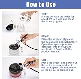 AILHOMEWELL Airbrush Cleaning Kit with Glass Pot 5 Brushes 5 Needles 3 Filters view 7