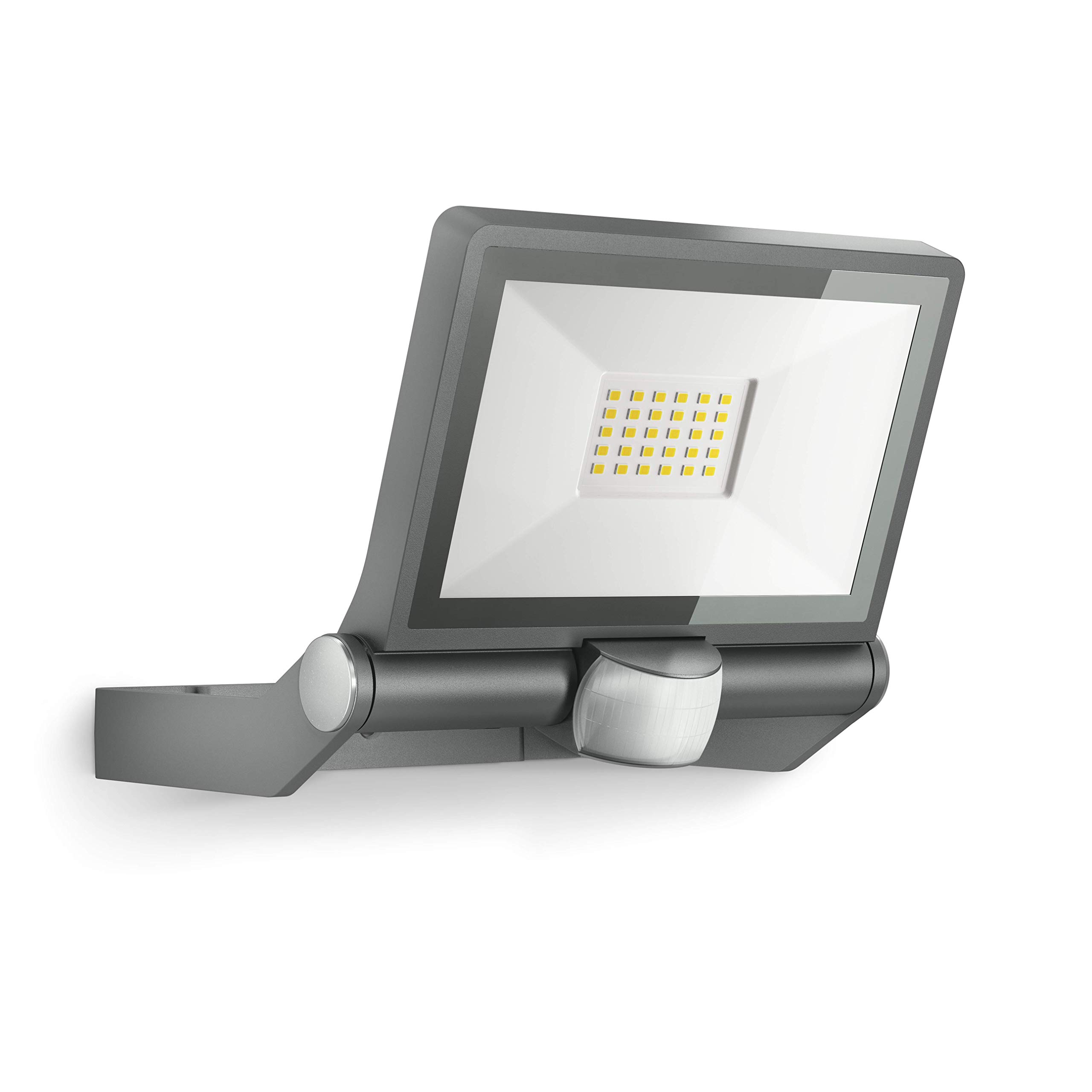 Steinel LED Outdoor Floodlight XLED ONE S Anthracite, 180° Motion Detector, 18.6 W, 2050 lm, Warm White, Aluminium