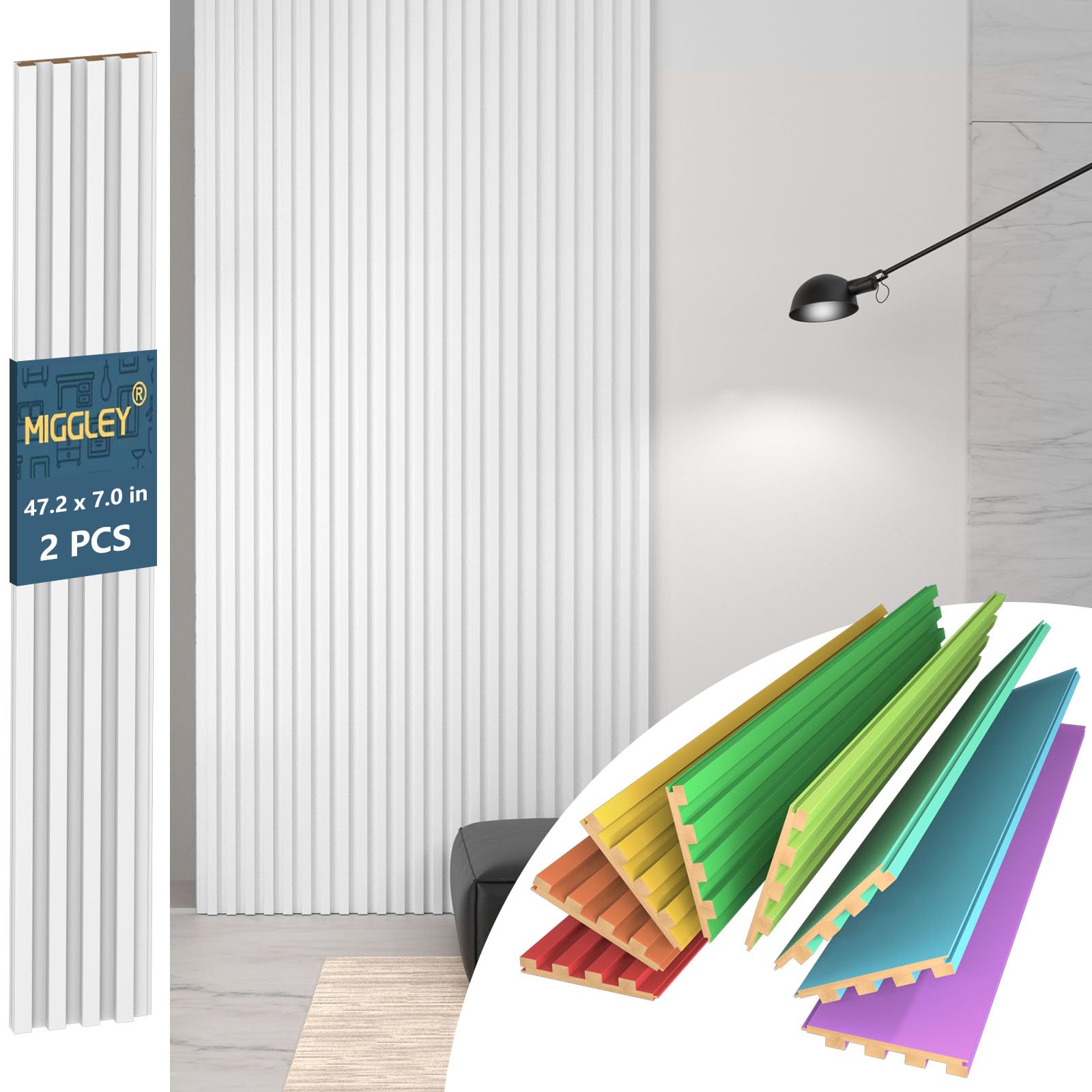 Photo 1 of MDF Board Slat Wall Panels, Slat Wall Paneling for Home Living Room Decor, Decorative 3D Accent Panel, Paneles Decorativos para Pared 3D, Soundproof Sound Dampening Absorbing Noise Reducing