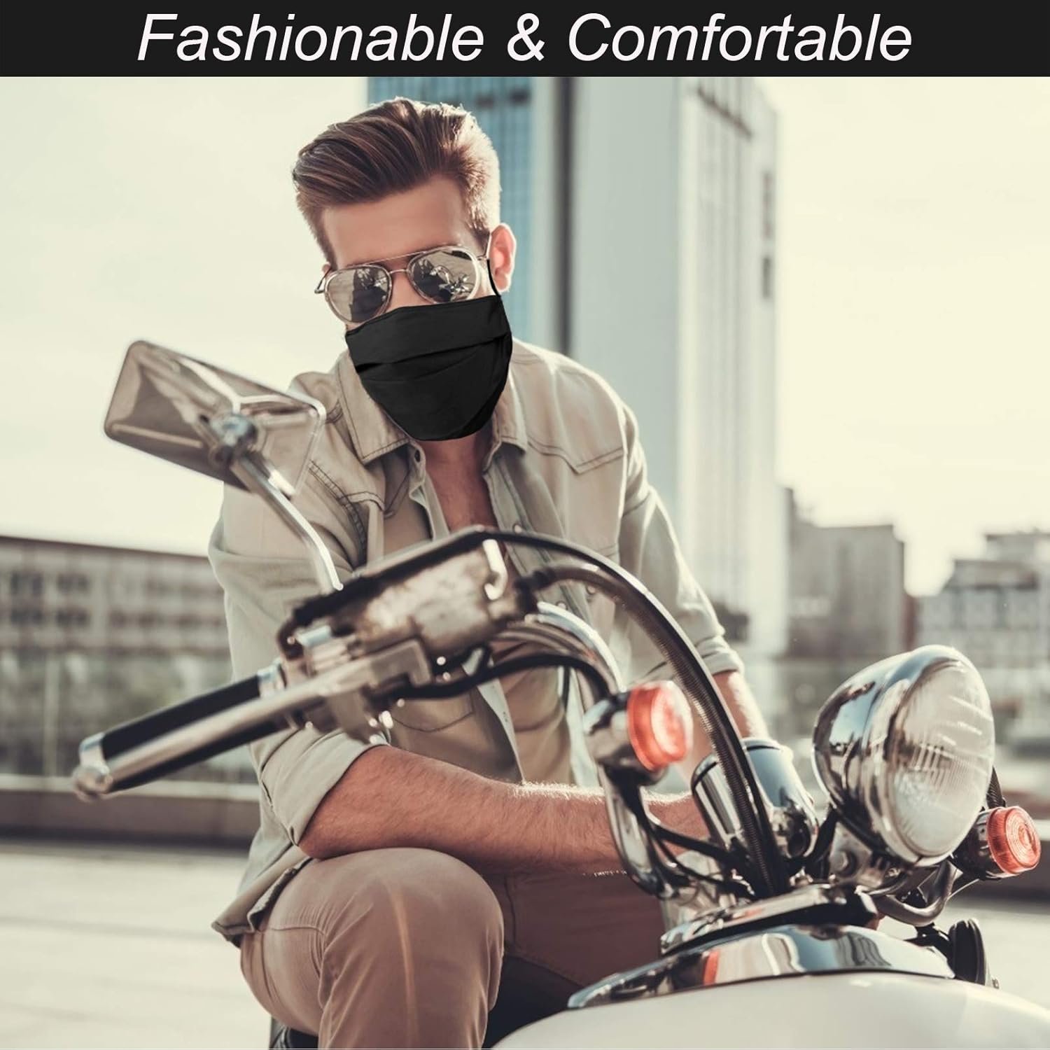 Beards Face Mask Mens Large Black Cloth with Nose Wire Big Extra Large XL Comfortable Washable Reusable Fashion Cotton Fabric Bulk Women Sports Workout Navy Grey XXL Adjustable Designer Mascarilla : Sports & Outdoors