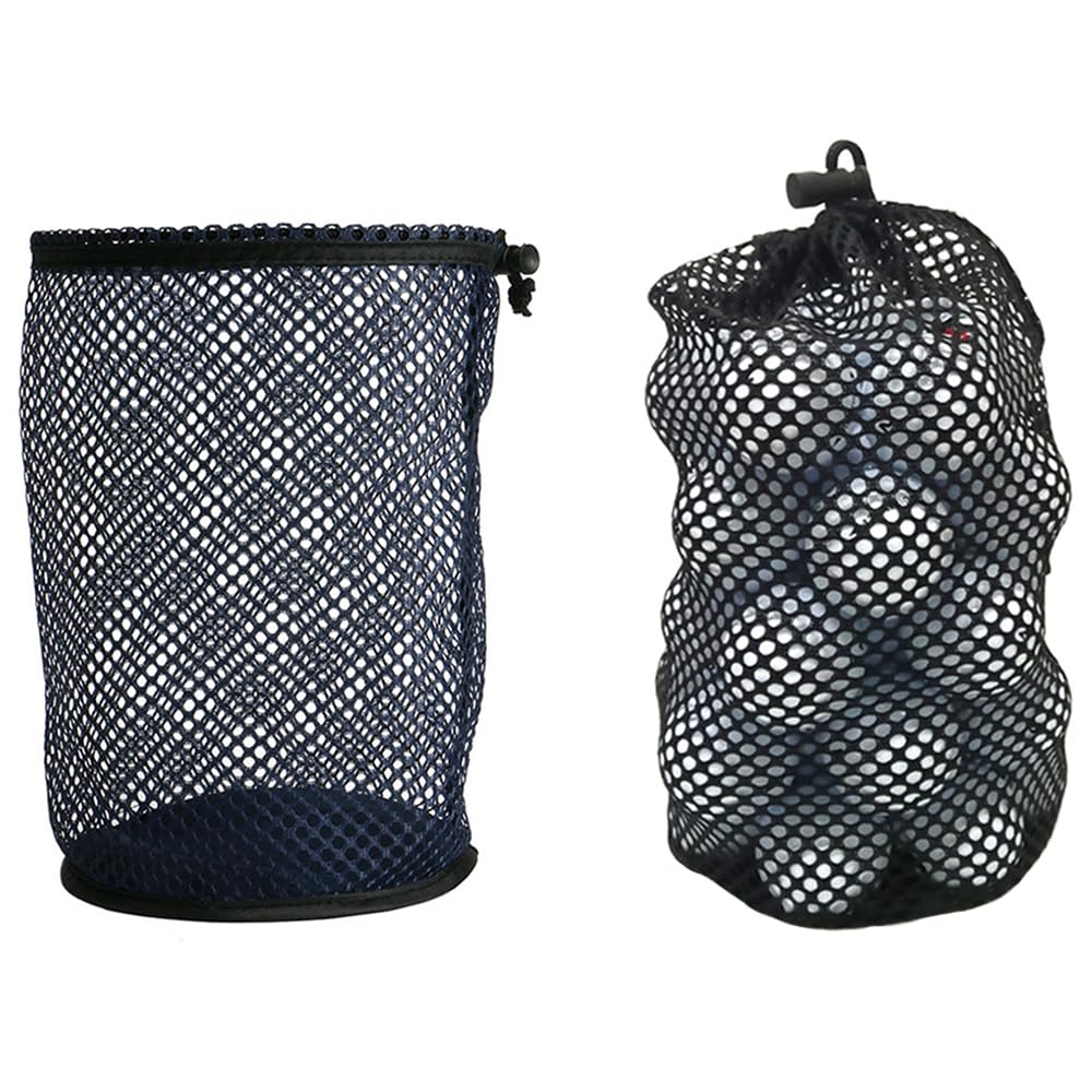 fafeiha Golf Ball Bag Nylon Rope Golf Ball Net Bag Large Golf Ball Mesh Bag with Drawstring Cord Lock Closure for Golf Courses, Shcool, Fitness Clubs, Camping, Traveling