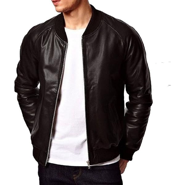 Classyak Fashion Faux Leather Bomber Style Jacket - Black Kite Xs