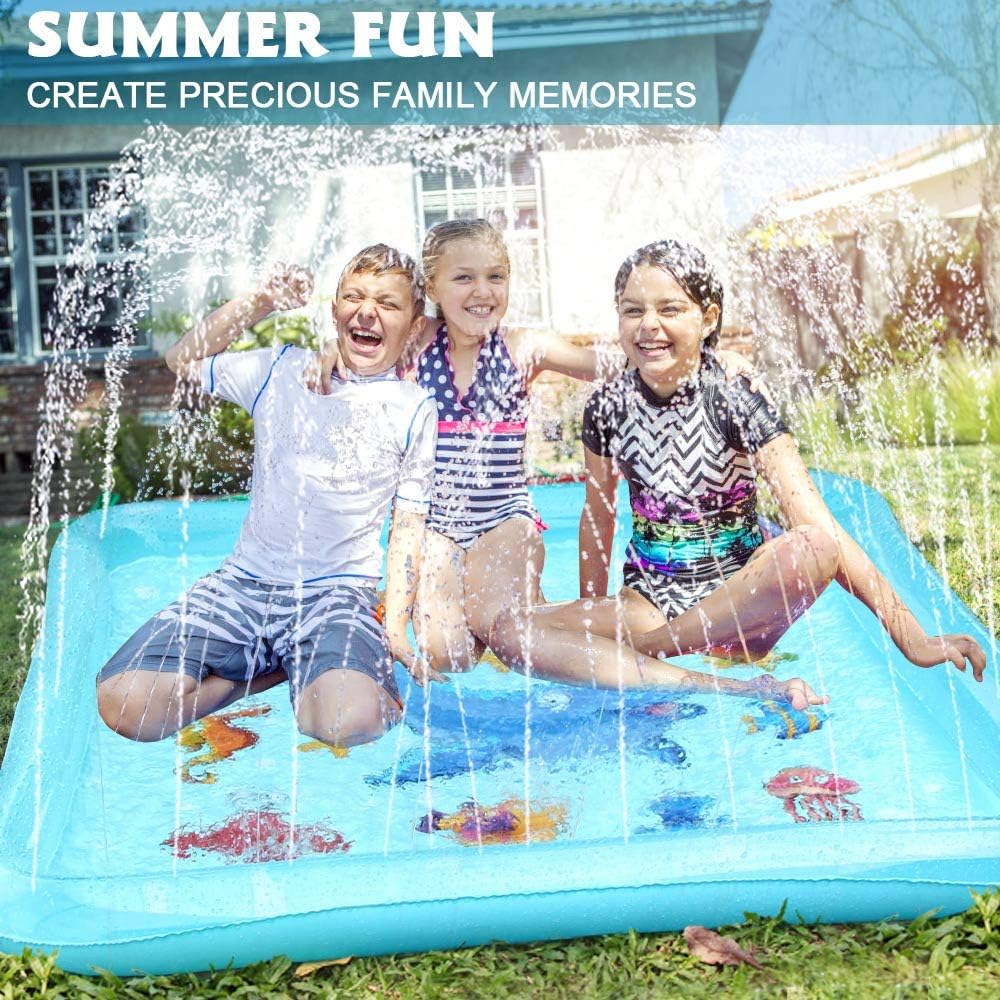 EpochAir Splash Pad - 67" Sprinkler for Kids, Inflatable Wading Pool Outdoor Water Toys Summer Fun Game, Perfect Swimming Pool Toy for Babies and Toddlers: Toys & Games