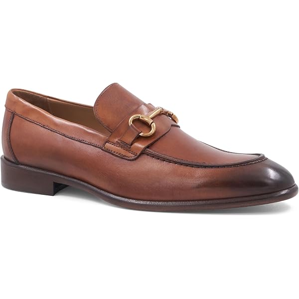 Bruno Magli Arezzo Leather Shoes Mens Size 10 Made In Italy Cognac Brown Leather Bruno Magli Arezzo Two-tone Penny Loafers Cognac / Dark  main image 2