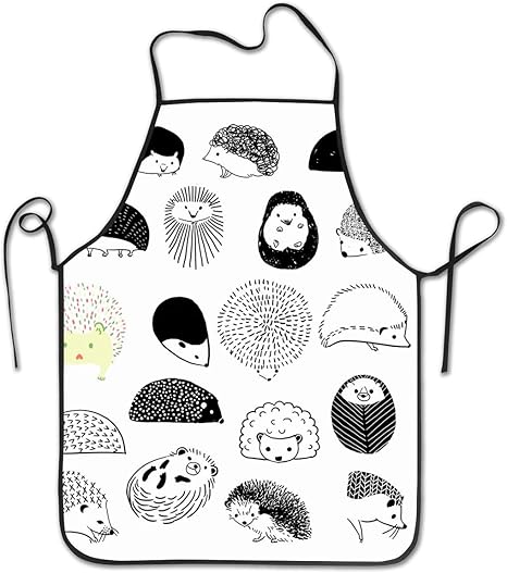 Amazon ハリネズミの女性女の子ポリエステルレトロ調節可能なハワイアンコースト梅の木のエプロンキッチン調理ベーキング エプロン オンライン通販